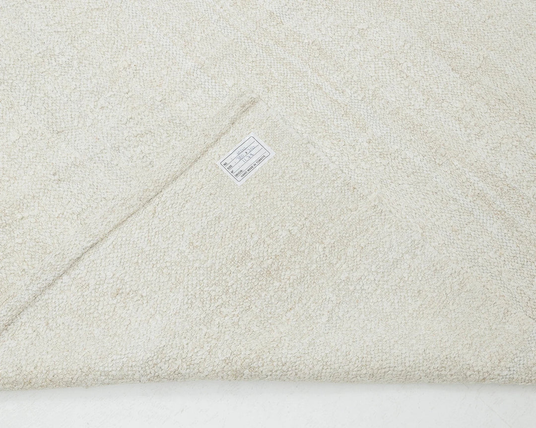 White Turkish Kilim Rug 10' 2" x 12' 6" Flat-Weave | No. VR32125