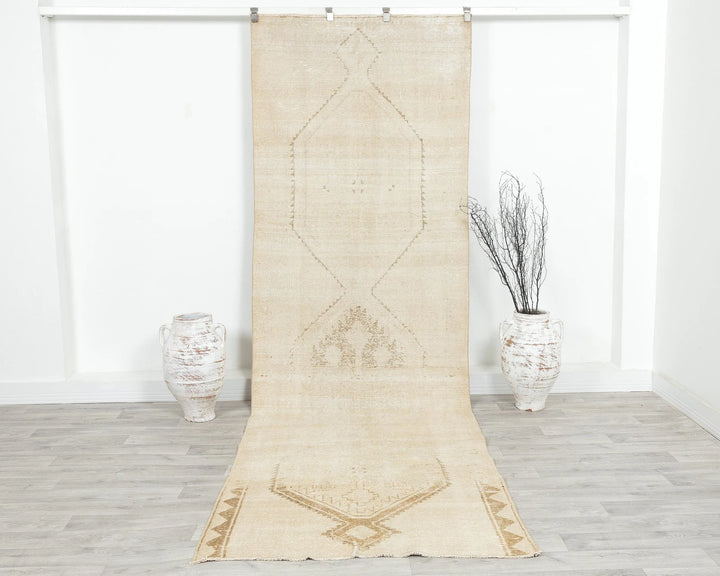 Beige Runner Rug 3' 11" x 11' 10" | No. VR32256