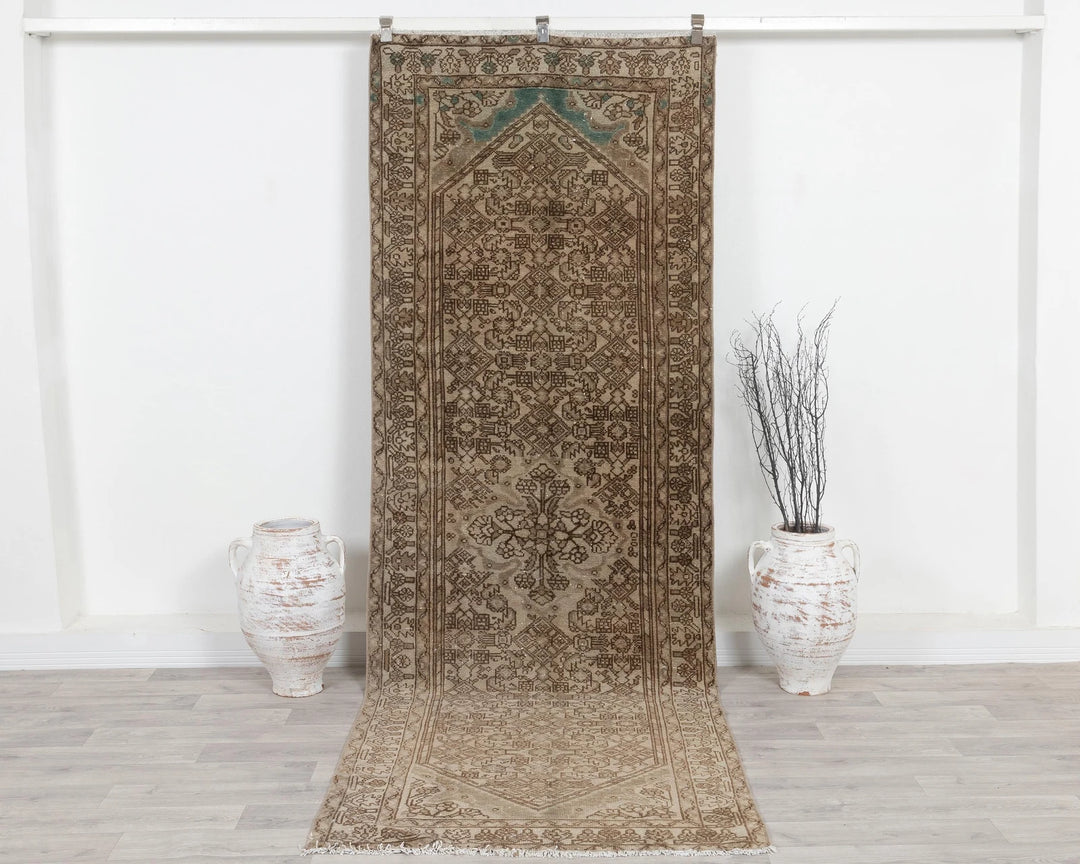 Rust Turkish Oushak Rug 3' 5" x 10' Hand-Knotted | No. VR32387