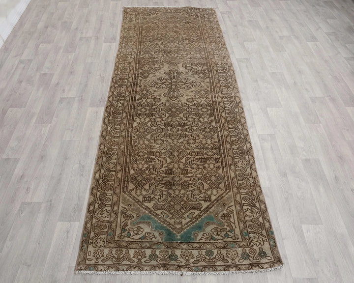 Rust Turkish Oushak Rug 3' 5" x 10' Hand-Knotted | No. VR32387