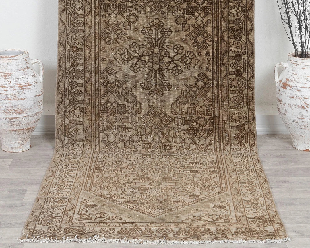 Rust Turkish Oushak Rug 3' 5" x 10' Hand-Knotted | No. VR32387