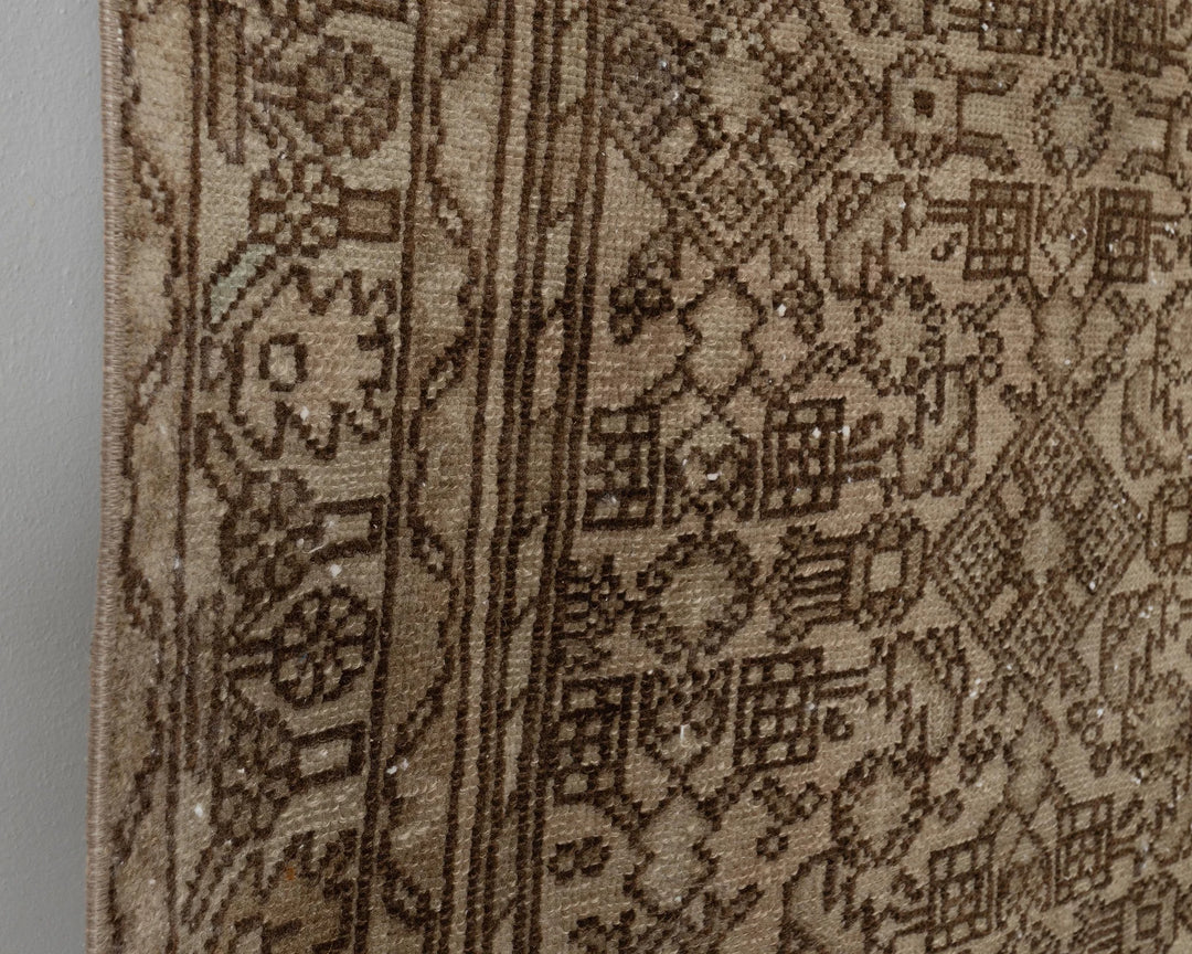 Rust Turkish Oushak Rug 3' 5" x 10' Hand-Knotted | No. VR32387