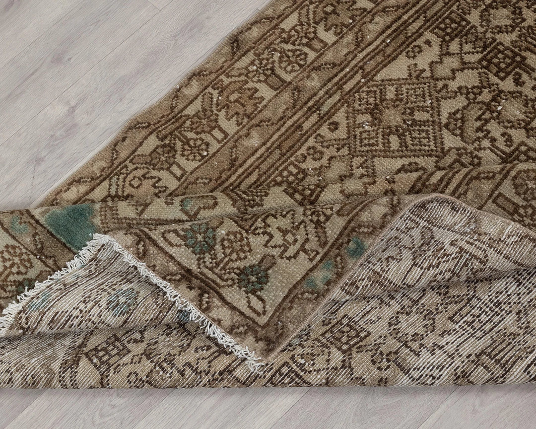 Rust Turkish Oushak Rug 3' 5" x 10' Hand-Knotted | No. VR32387