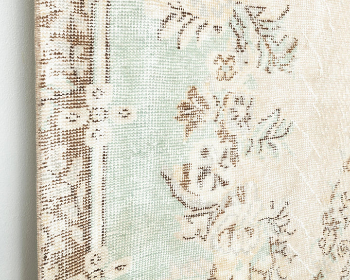Beige Turkish Oushak Rug 5' 2" x 9' 2" Hand-Knotted | No. VR32459