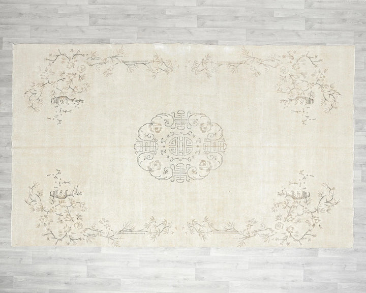 Multicolor Turkish Oushak Rug 6'7" x 10'2" Hand-Knotted | No. VR32501
