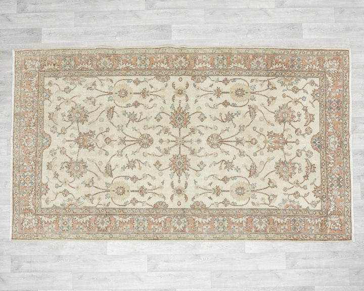 Multicolor Turkish Oushak Rug 4'10" x 8'2" Hand-Knotted | No. VR32546
