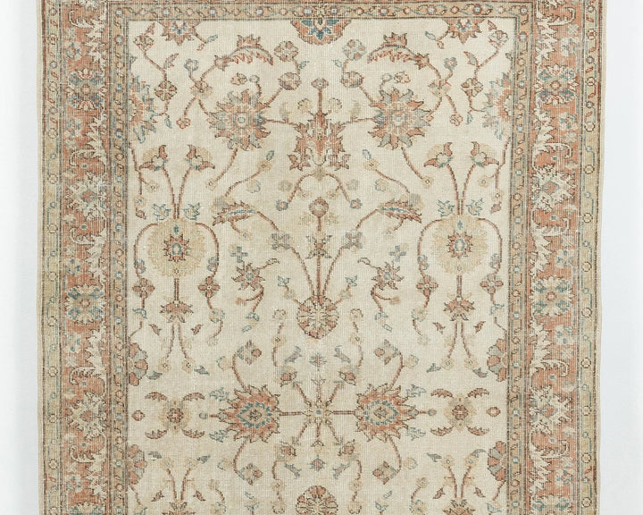 Multicolor Turkish Oushak Rug 4'10" x 8'2" Hand-Knotted | No. VR32546