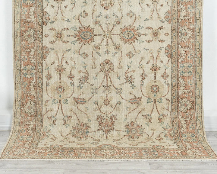 Multicolor Turkish Oushak Rug 4'10" x 8'2" Hand-Knotted | No. VR32546