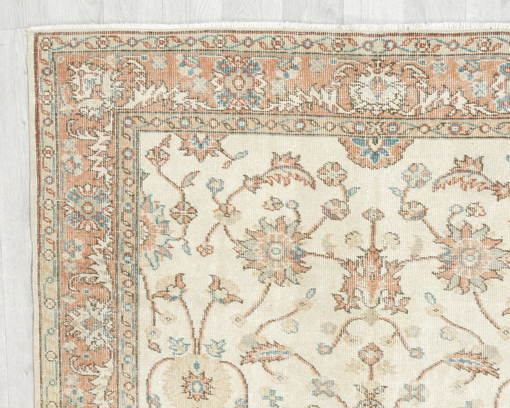 Multicolor Turkish Oushak Rug 4'10" x 8'2" Hand-Knotted | No. VR32546
