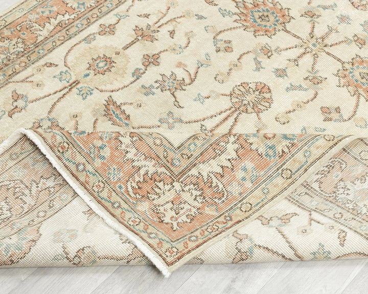 Multicolor Turkish Oushak Rug 4'10" x 8'2" Hand-Knotted | No. VR32546
