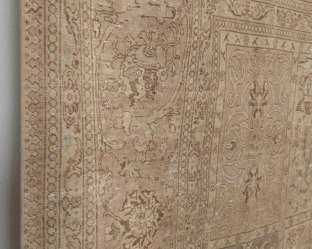 Multicolor Turkish Oushak Rug 8' 8" x 12' 6" Hand-Knotted close-up