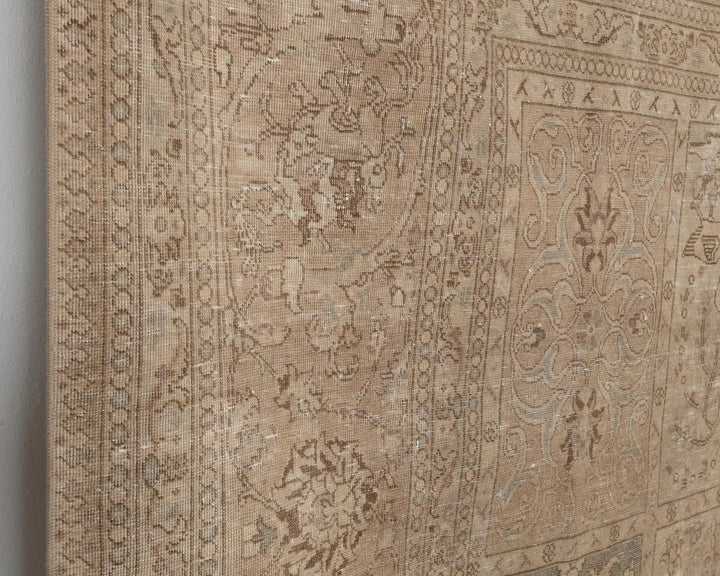 Multicolor Turkish Oushak Rug 8' 8" x 12' 6" Hand-Knotted close-up