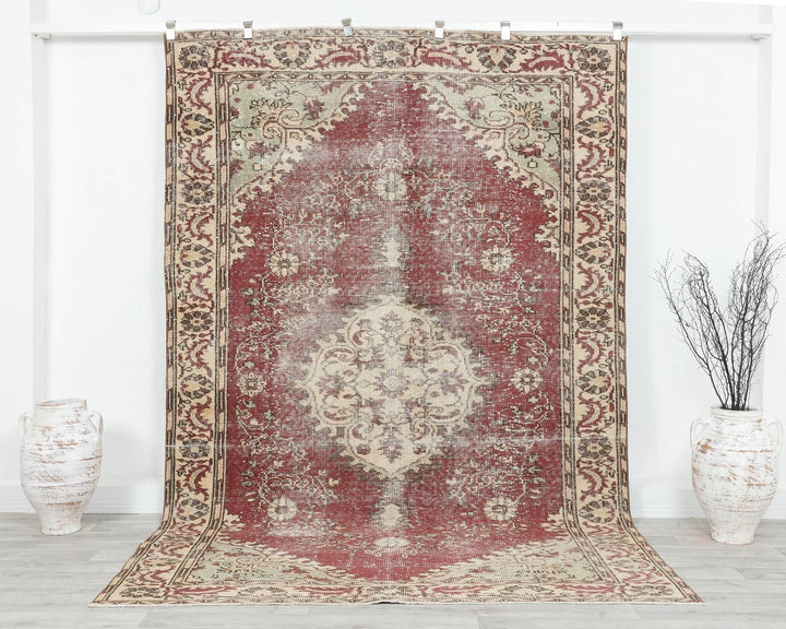 Multicolor Turkish Oushak Rug 6'4" x 9'10" Hand-Knotted | No. VR32570