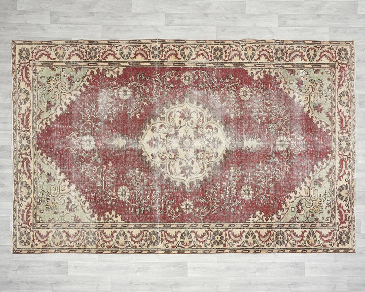 Multicolor Turkish Oushak Rug 6'4" x 9'10" Hand-Knotted | No. VR32570