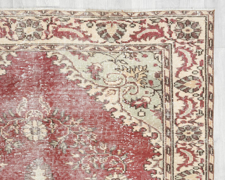 Multicolor Turkish Oushak Rug 6'4" x 9'10" Hand-Knotted | No. VR32570