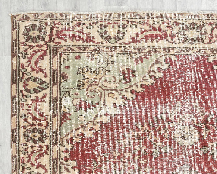 Multicolor Turkish Oushak Rug 6'4" x 9'10" Hand-Knotted | No. VR32570
