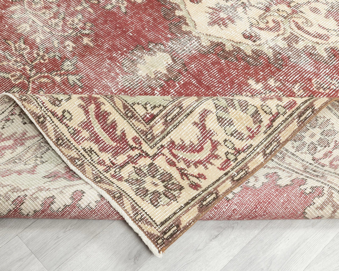 Multicolor Turkish Oushak Rug 6'4" x 9'10" Hand-Knotted | No. VR32570