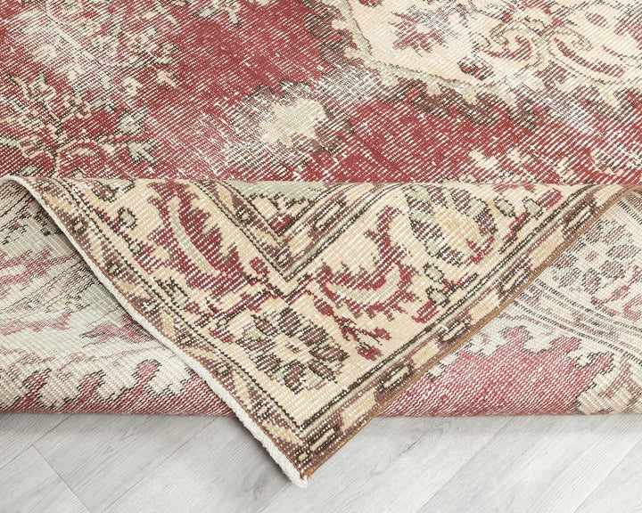Multicolor Turkish Oushak Rug 6'4" x 9'10" Hand-Knotted | No. VR32570