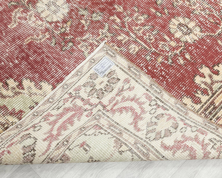 Multicolor Turkish Oushak Rug 6'4" x 9'10" Hand-Knotted | No. VR32570
