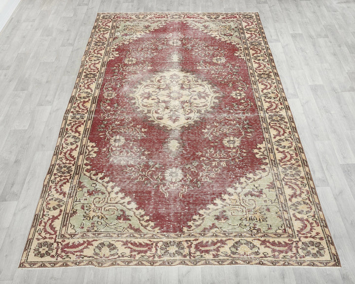 Multicolor Turkish Oushak Rug 6'4" x 9'10" Hand-Knotted | No. VR32570