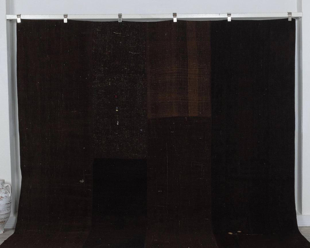 Brown Turkish Kilim Rug 10' x 13' Flat-Weave view