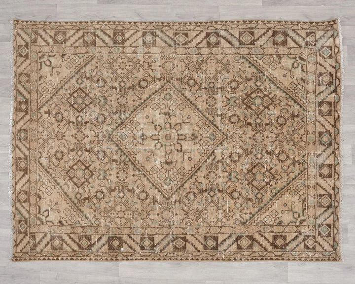 Multicolor Turkish Oushak Rug 4' 11" x 6' 5" Hand-Knotted | No. VR32817