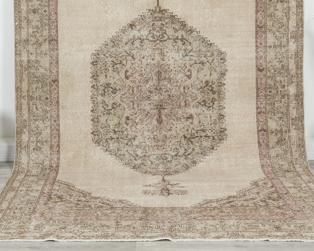 Multicolor Turkish Oushak Rug 6'7" x 10'4" Hand-Knotted | No. VR32988