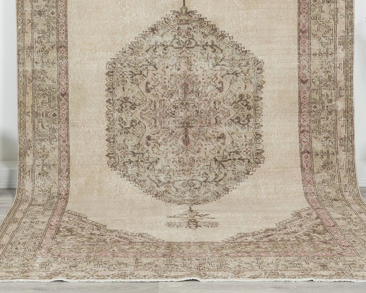 Multicolor Turkish Oushak Rug 6'7" x 10'4" Hand-Knotted | No. VR32988
