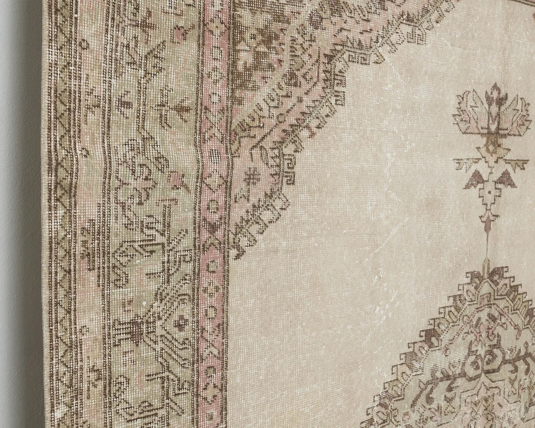Multicolor Turkish Oushak Rug 6'7" x 10'4" Hand-Knotted | No. VR32988