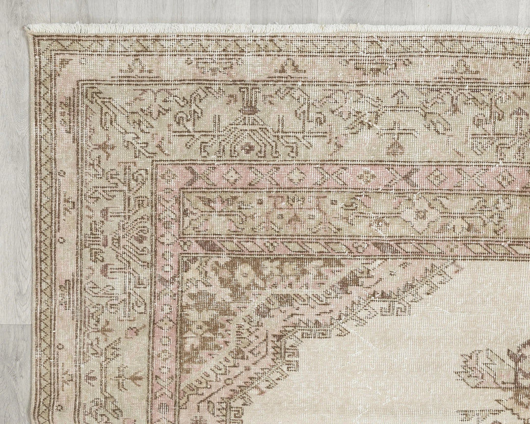 Multicolor Turkish Oushak Rug 6'7" x 10'4" Hand-Knotted | No. VR32988