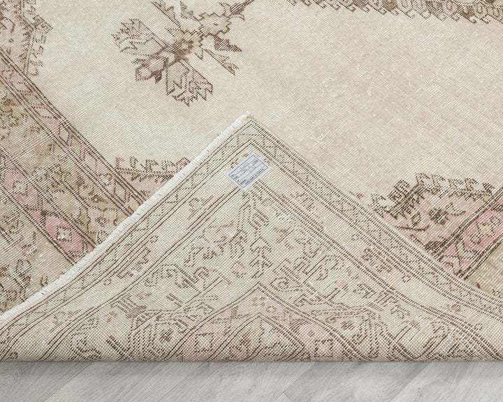Multicolor Turkish Oushak Rug 6'7" x 10'4" Hand-Knotted | No. VR32988