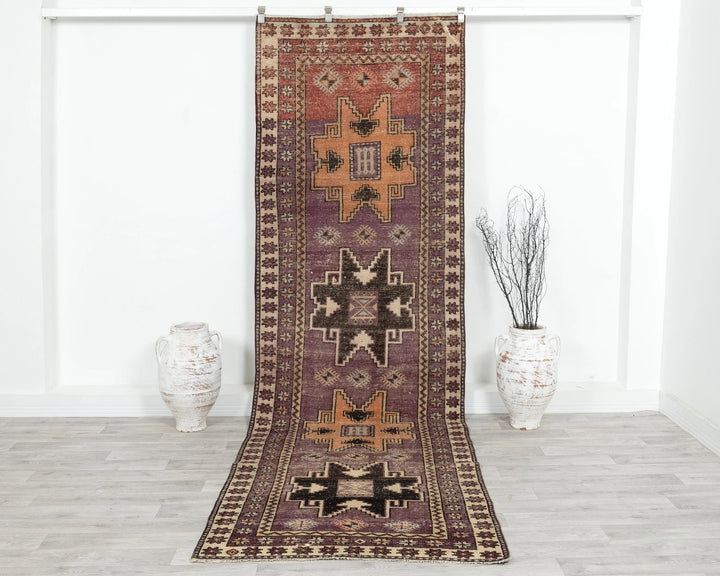 Multicolor Turkish Oushak Rug 3' 7" x 11' 7" Hand-Knotted | No. VR33069