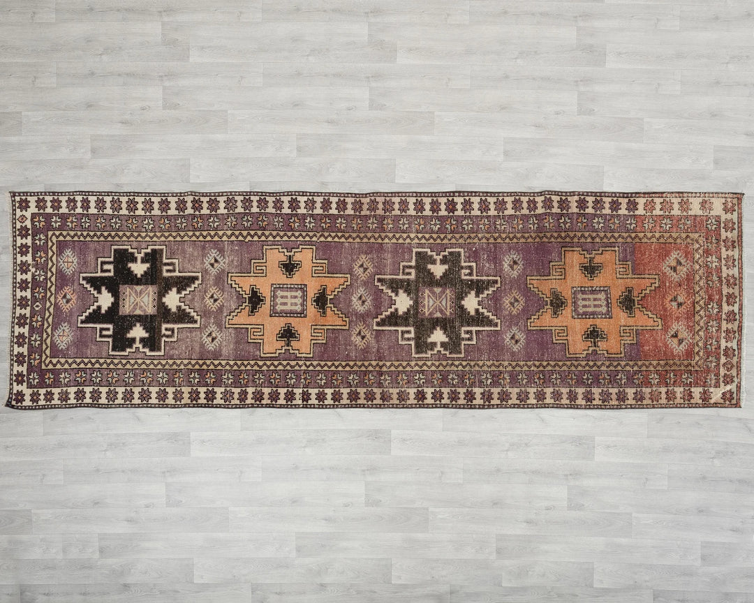 Multicolor Turkish Oushak Rug 3' 7" x 11' 7" Hand-Knotted | No. VR33069
