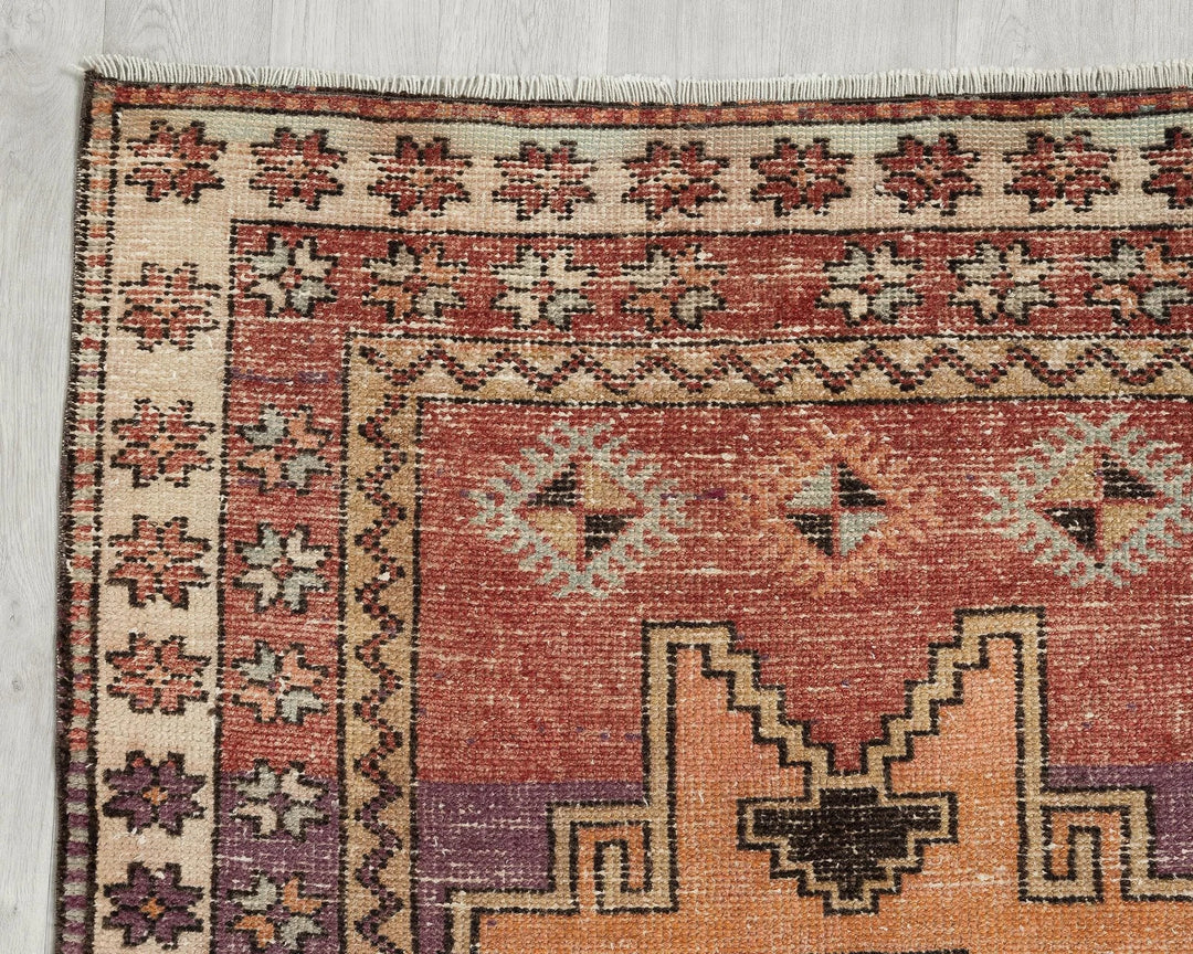 Multicolor Turkish Oushak Rug 3' 7" x 11' 7" Hand-Knotted | No. VR33069