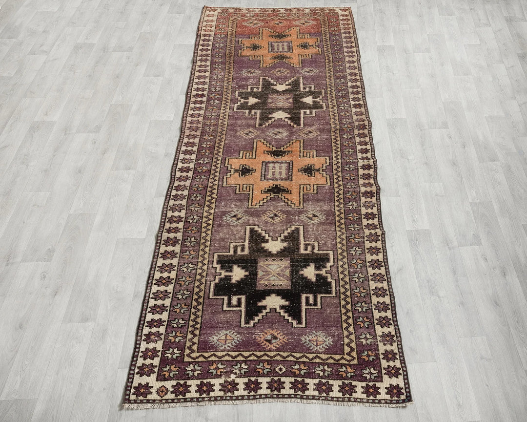 Multicolor Turkish Oushak Rug 3' 7" x 11' 7" Hand-Knotted | No. VR33069