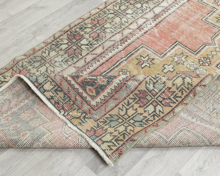 Multicolor Turkish Oushak Rug 8' 8" x 4' 1" Hand-Knotted | No. VR33142