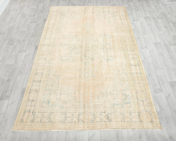 Multicolor Turkish Oushak Rug 9' 8" x 6' 1" Hand-Knotted | No. VR33254