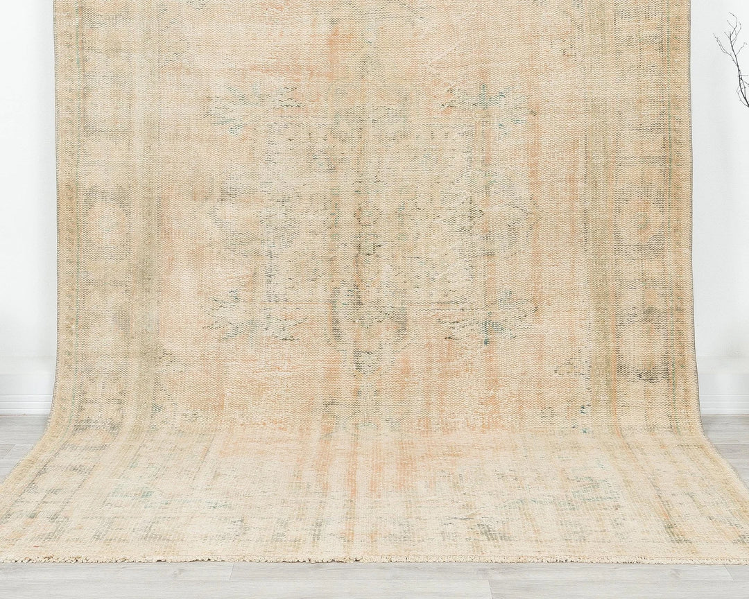Multicolor Turkish Oushak Rug 9' 8" x 6' 1" Hand-Knotted | No. VR33254
