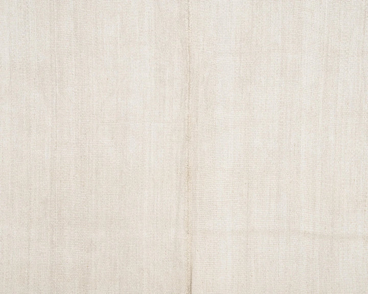 White Turkish Kilim Rug 9' x 5' Flat-Weave | No. VR33286
