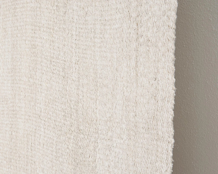 White Turkish Kilim Rug 9' x 5' Flat-Weave | No. VR33286
