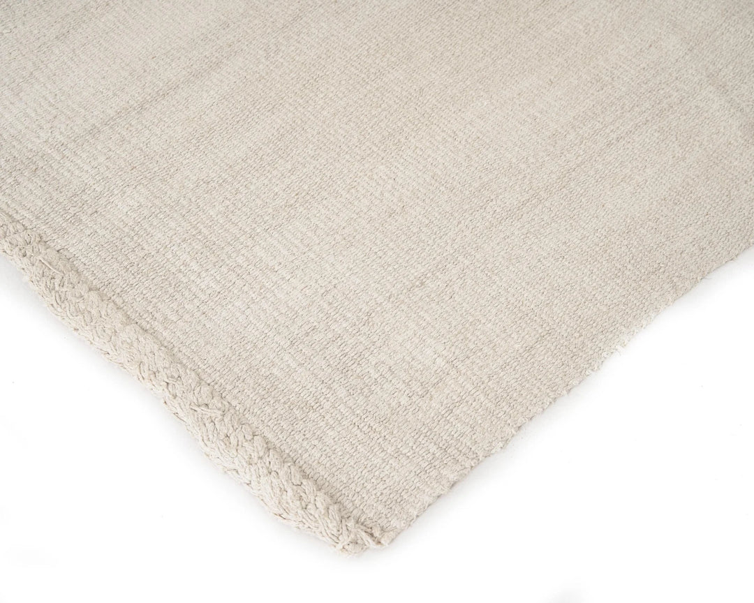 White Turkish Kilim Rug 9' x 5' Flat-Weave | No. VR33286