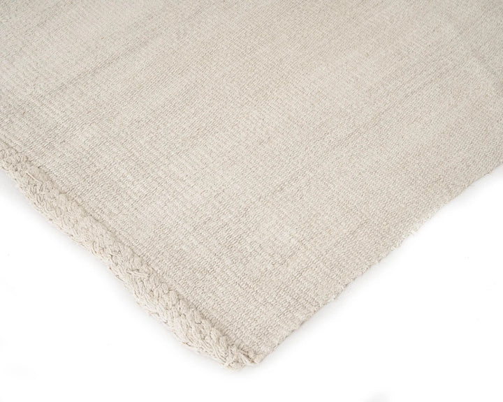 White Turkish Kilim Rug 9' x 5' Flat-Weave | No. VR33286