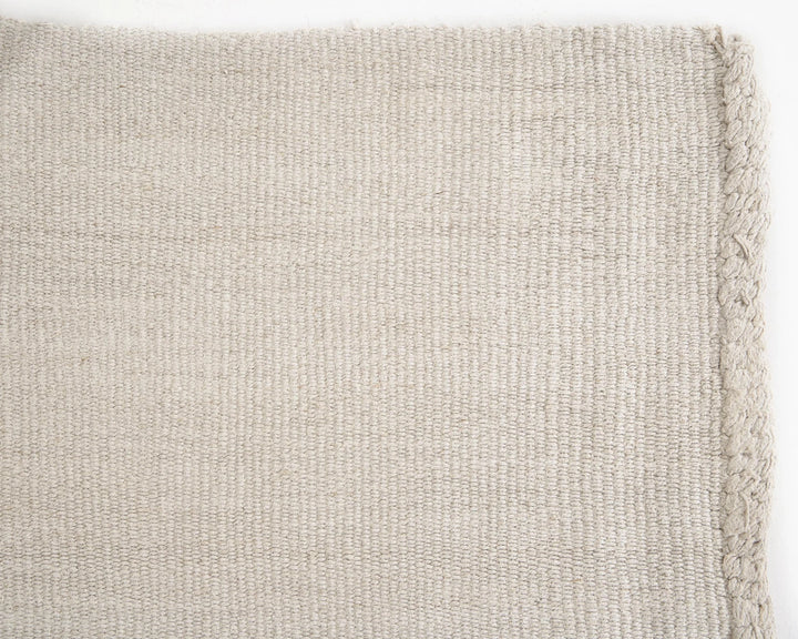 White Turkish Kilim Rug 9' x 5' Flat-Weave | No. VR33286