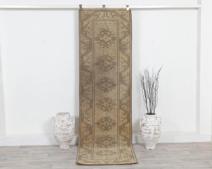 Multicolor Turkish Oushak Rug 2'7" x 8'10" Hand-Knotted | No. VR33301
