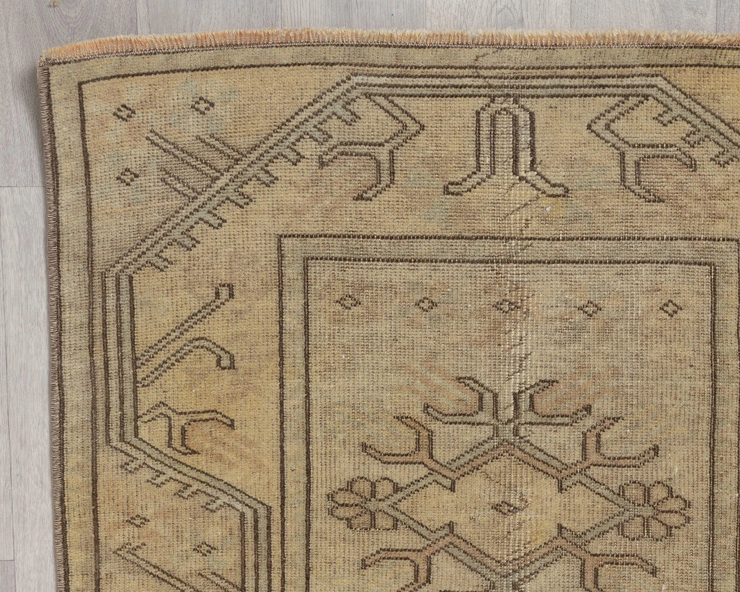 Multicolor Turkish Oushak Rug 2'7" x 8'10" Hand-Knotted | No. VR33301