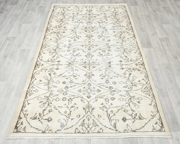 Multicolor Turkish Oushak Rug 4' 4" x 6' 11" Hand-Knotted | No. VR33386