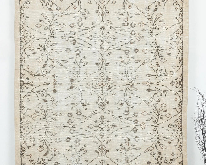 Multicolor Turkish Oushak Rug 4' 4" x 6' 11" Hand-Knotted | No. VR33386