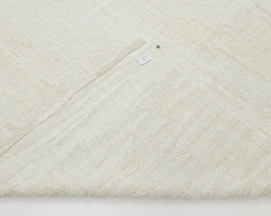 White Turkish Kilim Rug 9' 10" x 12' 10" Flat-Weave | No. VR33556