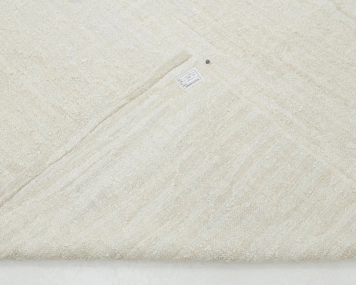 White Turkish Kilim Rug 9' 10" x 12' 10" Flat-Weave | No. VR33556