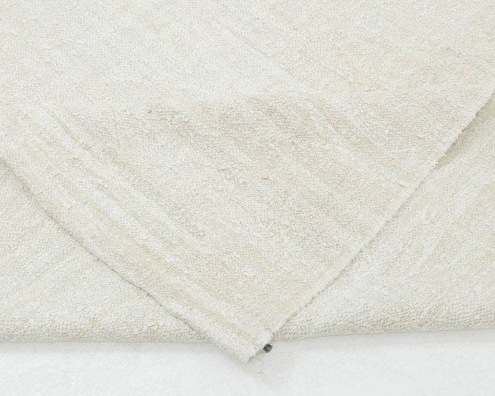 White Turkish Kilim Rug 9' 10" x 12' 10" Flat-Weave | No. VR33556